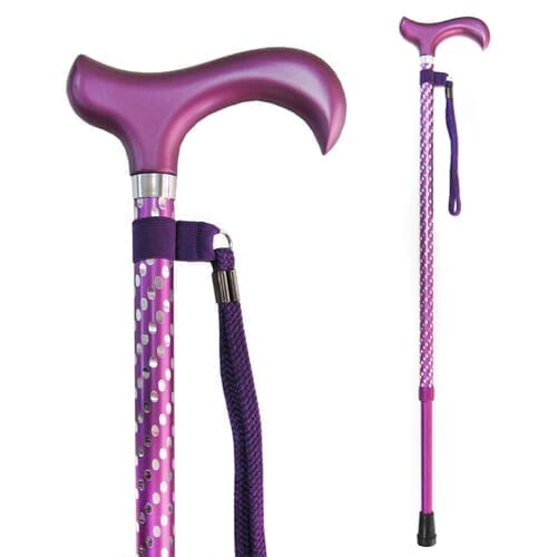 View Adjustable Elegant Walking Stick Purple information