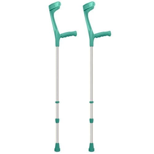 View Adjustable Ergonomic Coloured Crutches Green information
