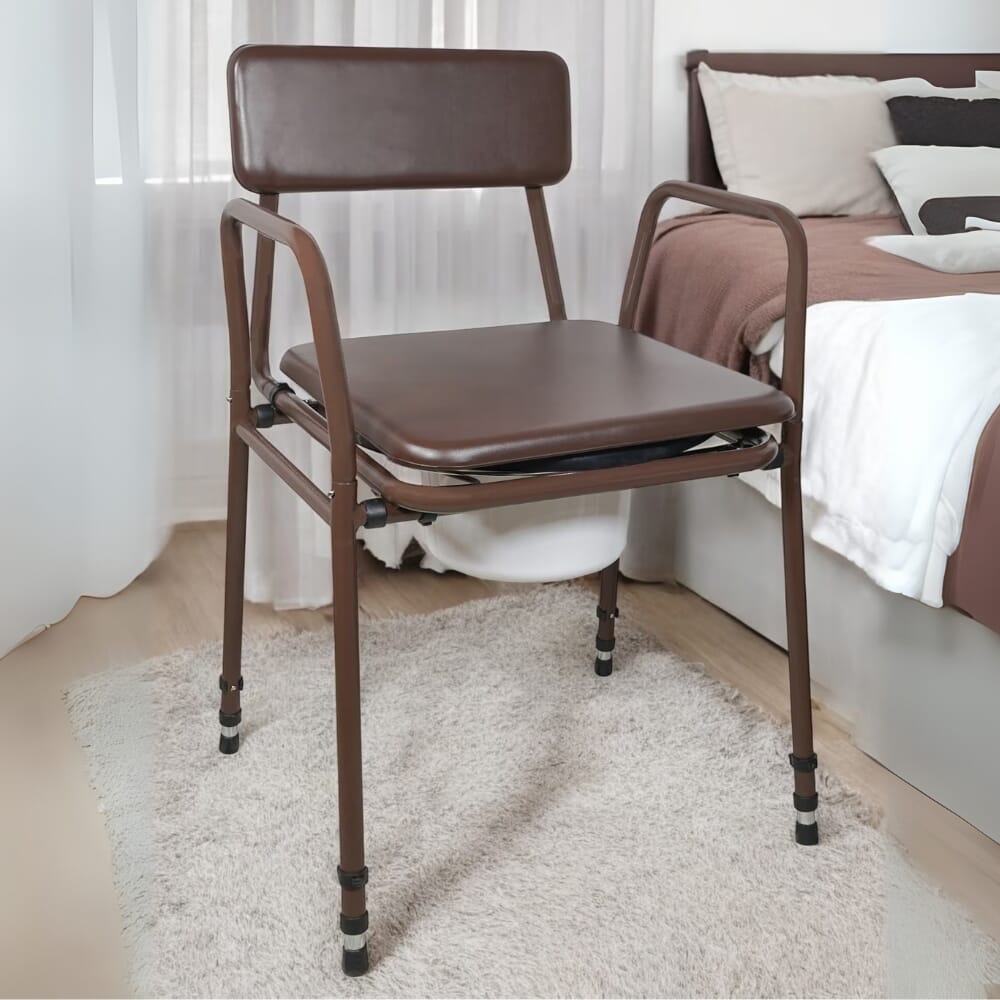 adjustable height bedside commode lifestyle