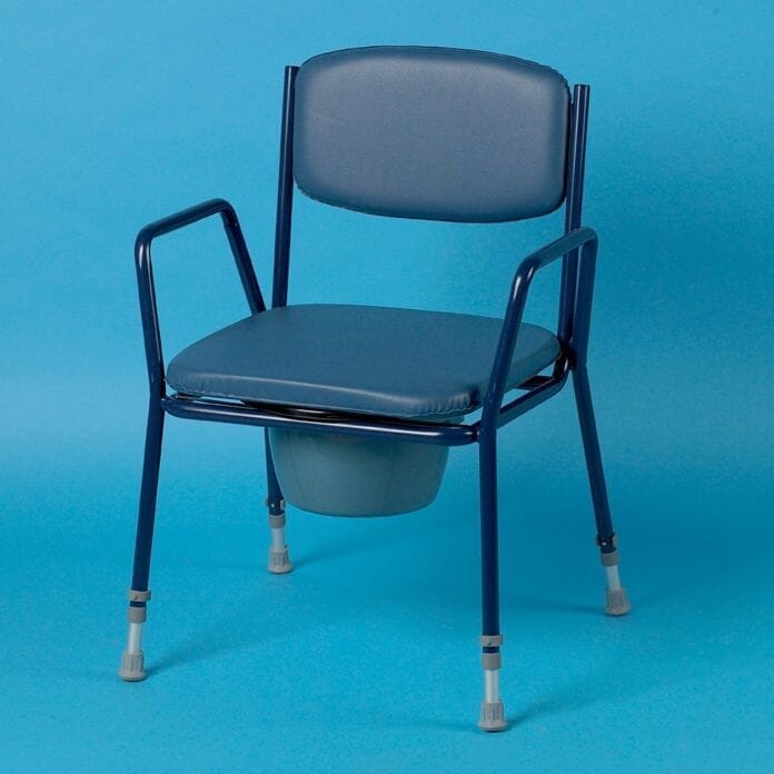 Adjustable Height Comfort Commode With Fixed Armrests from Essential Aids