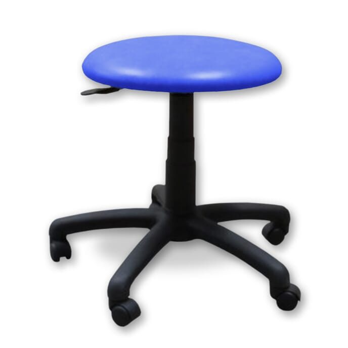 adjustable mobile therapy stool blue