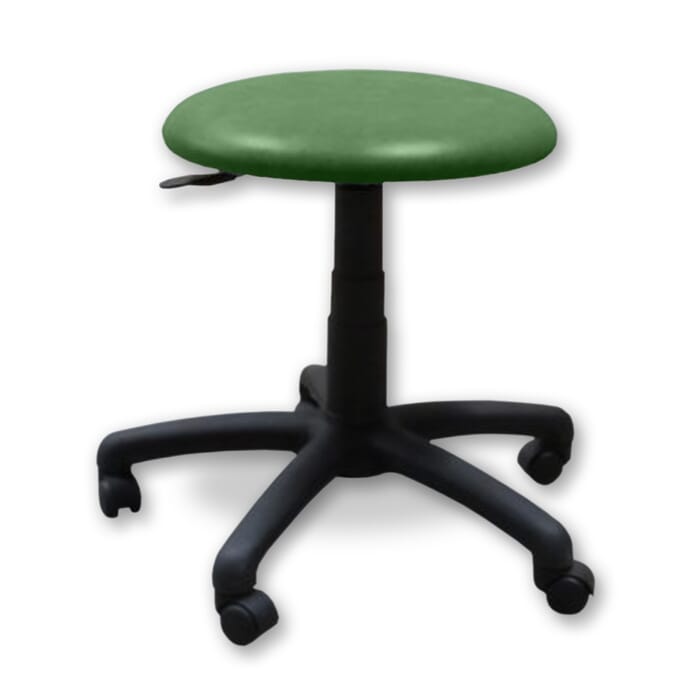 adjustable mobile therapy stool green