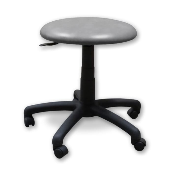 adjustable mobile therapy stool grey