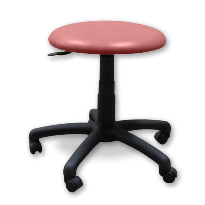 adjustable mobile therapy stool pink