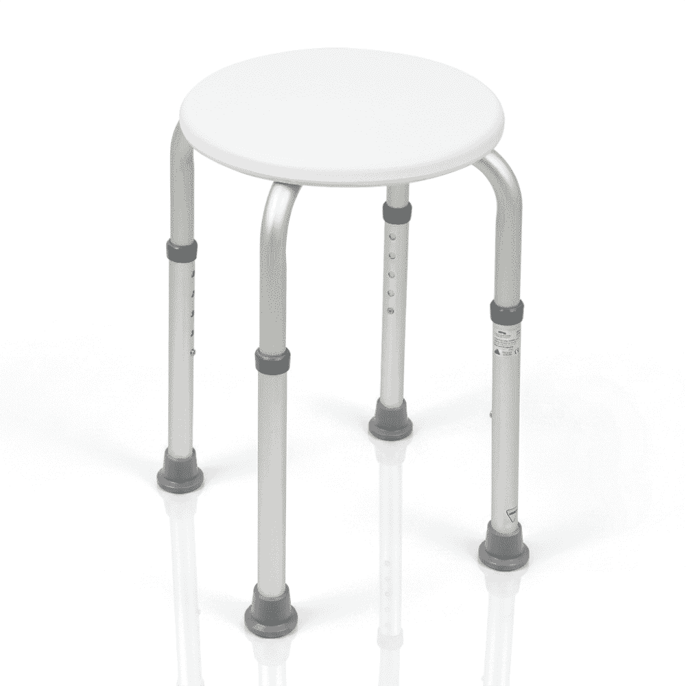 adjustable moulded shower stool
