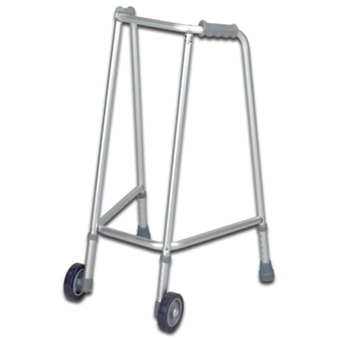adjustable narrow wheeled walking frame