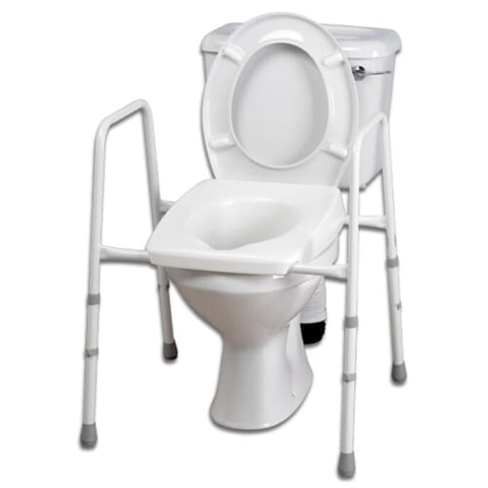 adjustable non slip toilet frame