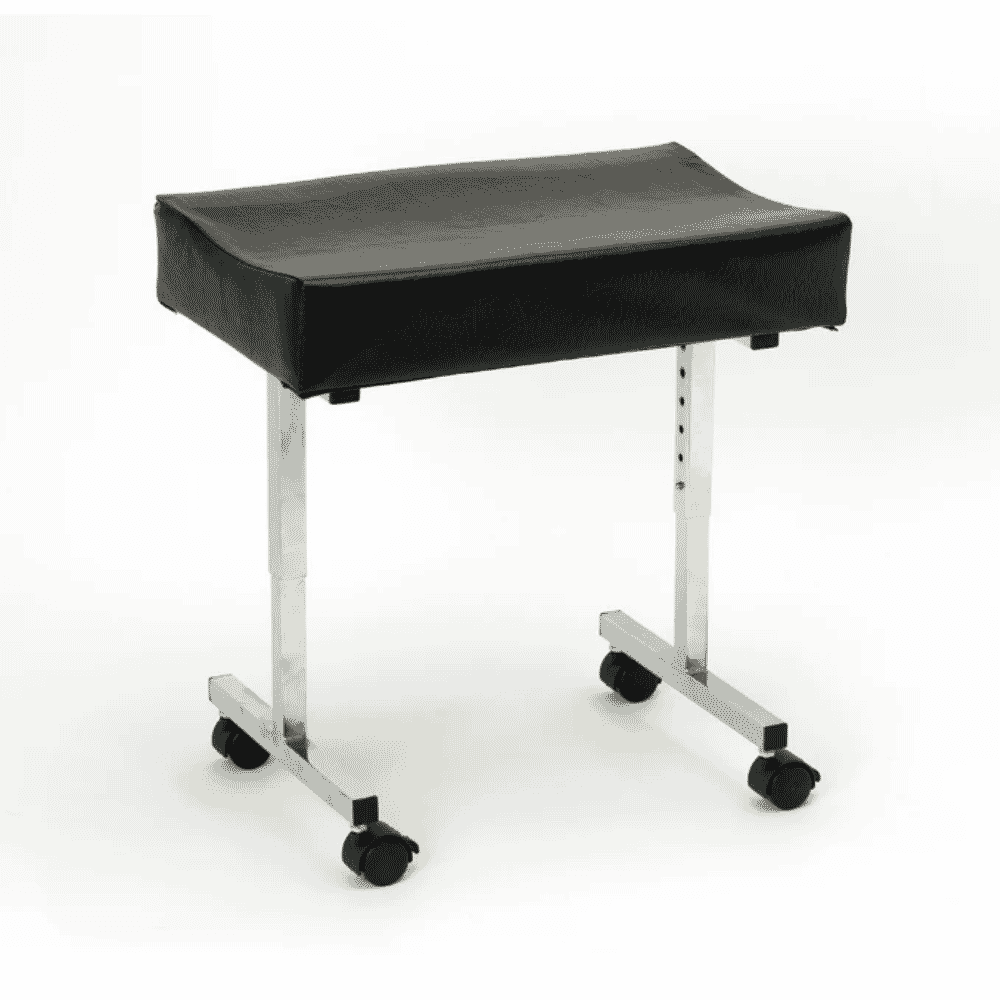 adjustable padded castor footstool max height