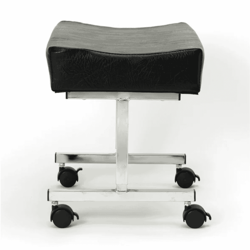 adjustable padded castor footstool side