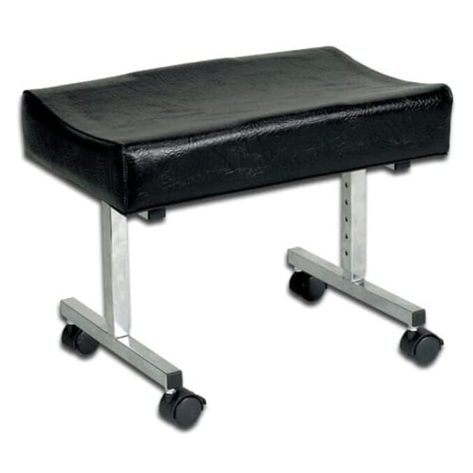 adjustable padded castor footstool