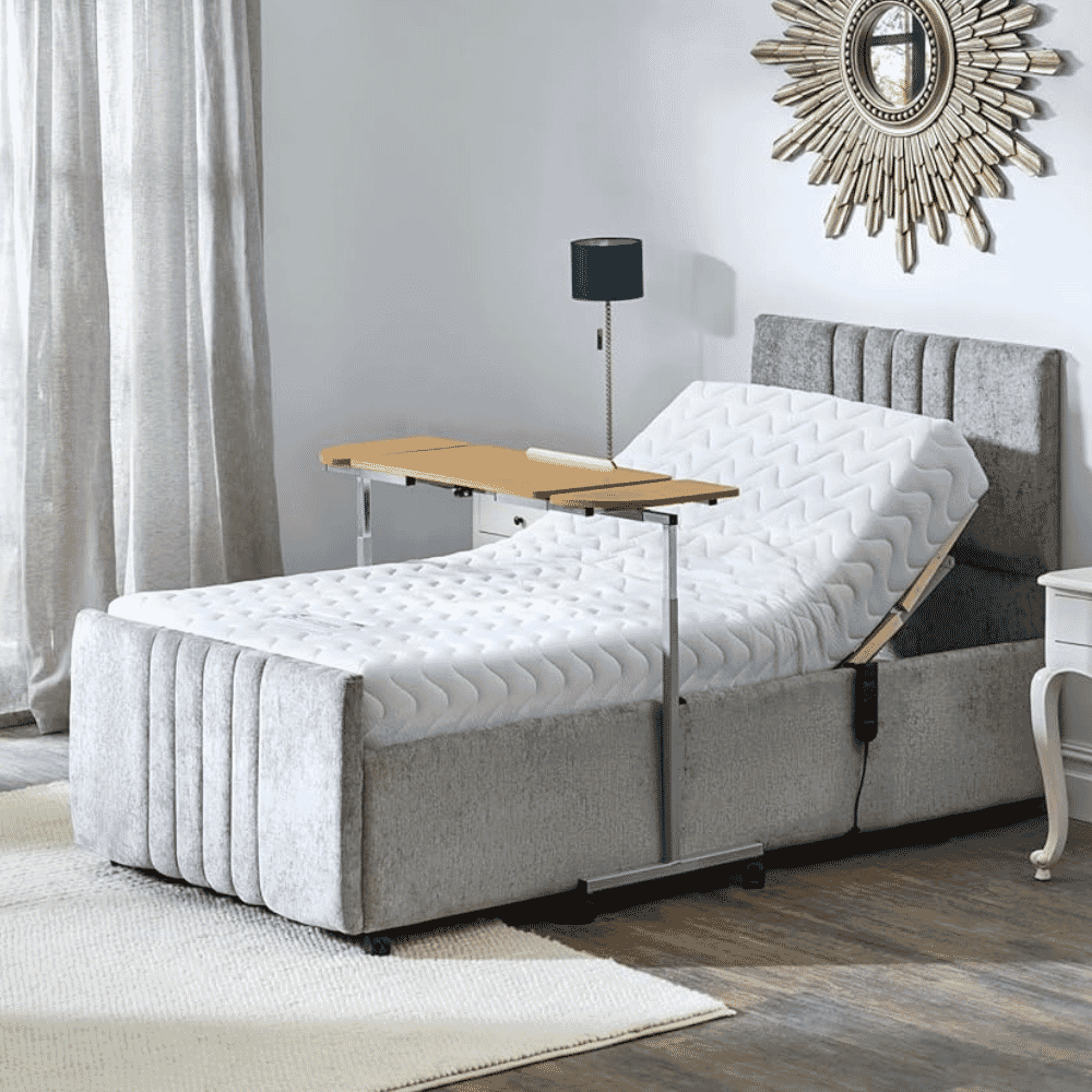 adjustable tilting over bed table lifestyle
