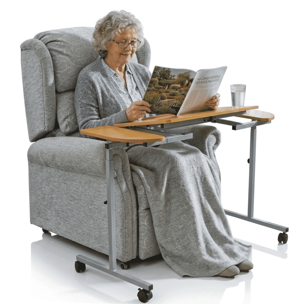 Adjustable Tilting Over Chair Table