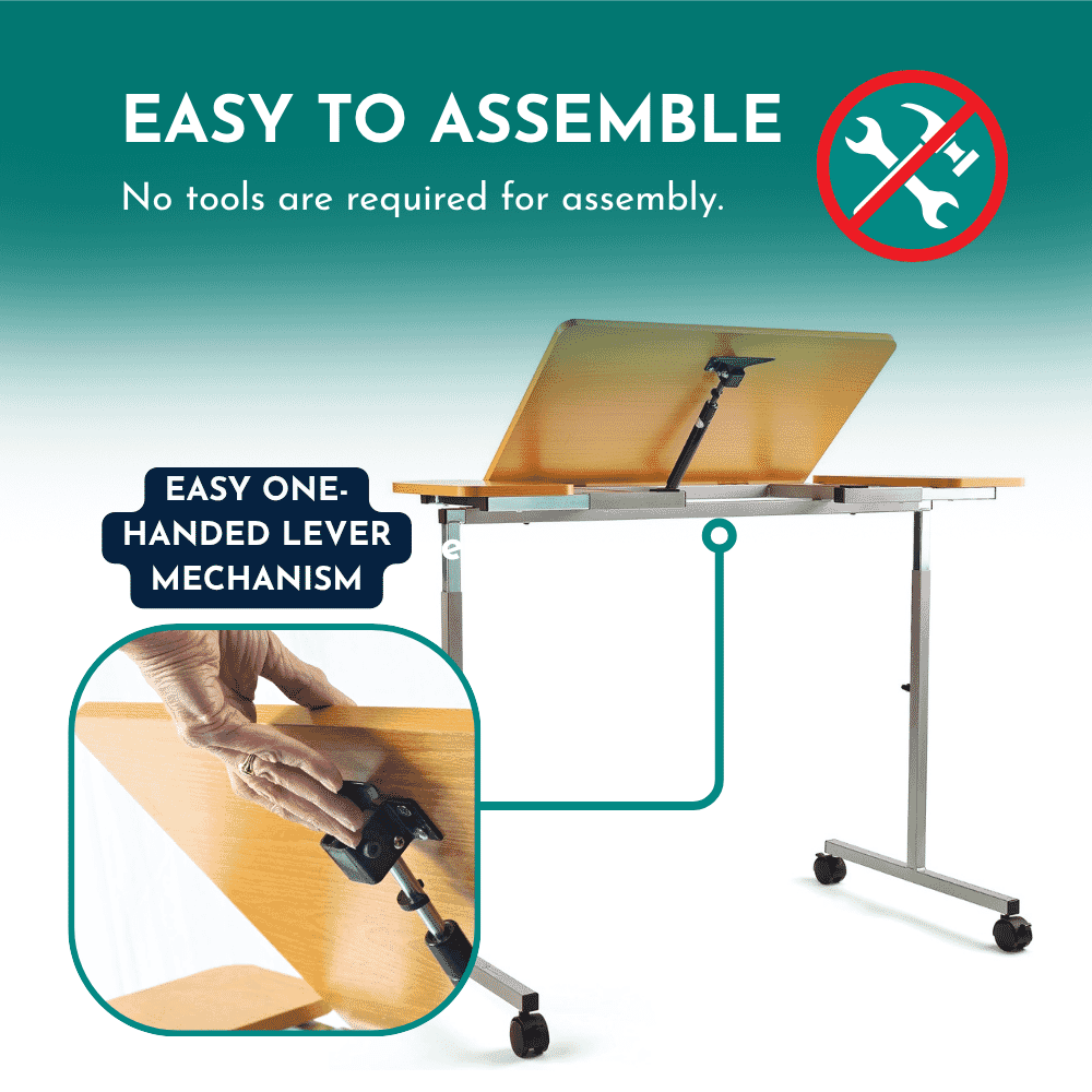 adjustable tilting wheelchair table easy to assemble