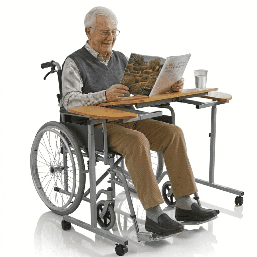 Adjustable Tilting Wheelchair Table