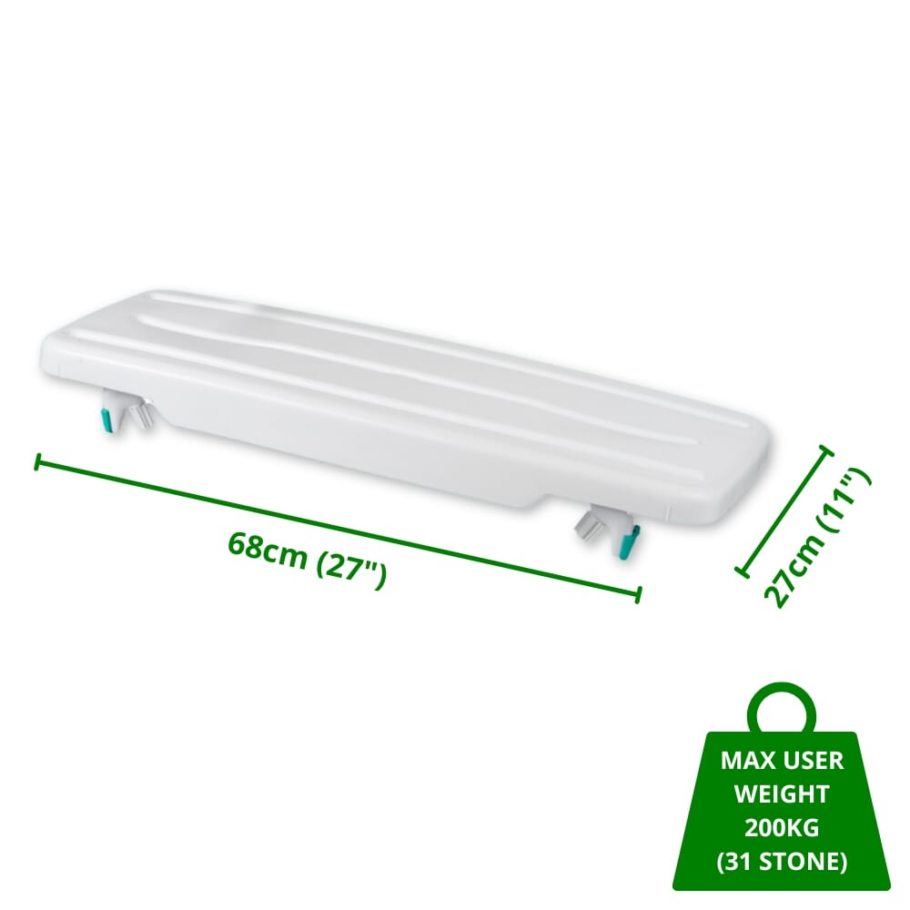 adjustable width bath board dimensions