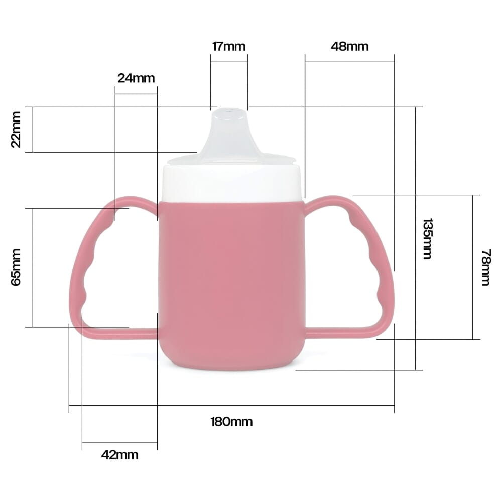 adult drinking cup red dimensions