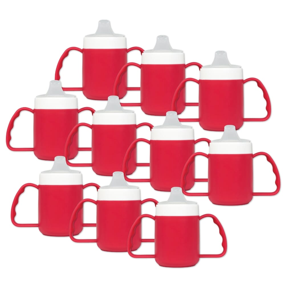 adult drinking cup red pack of 10