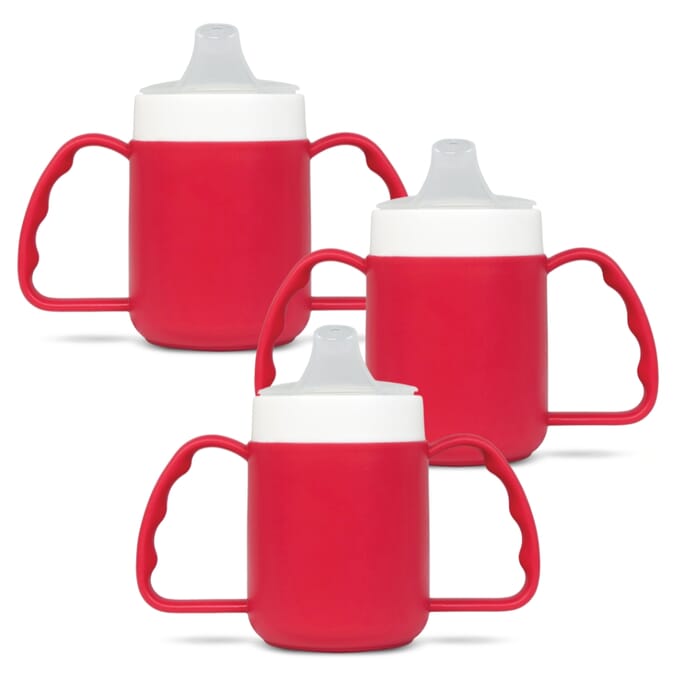 adult drinking cup red pack of 3
