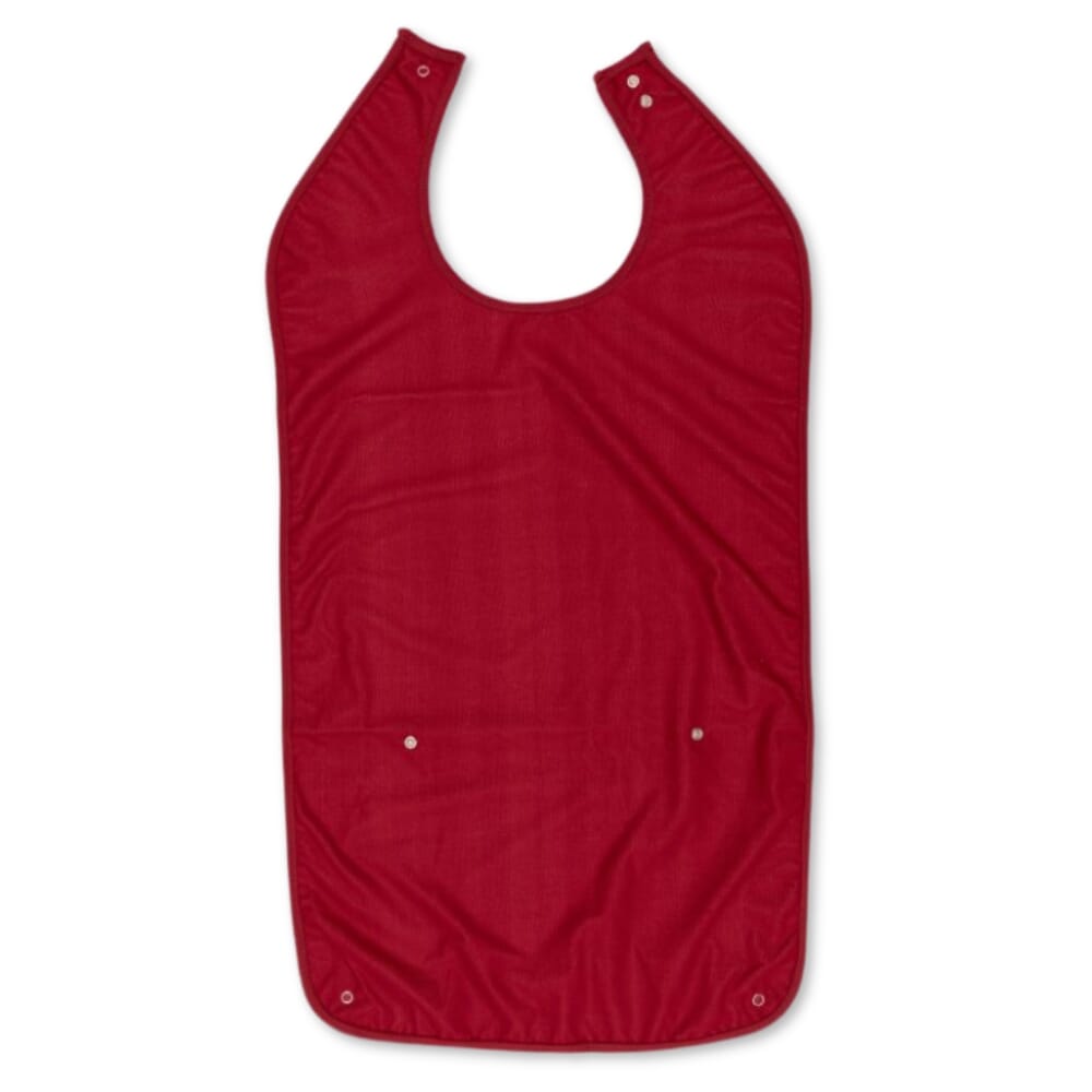 adult washable bib with crumb tray wine