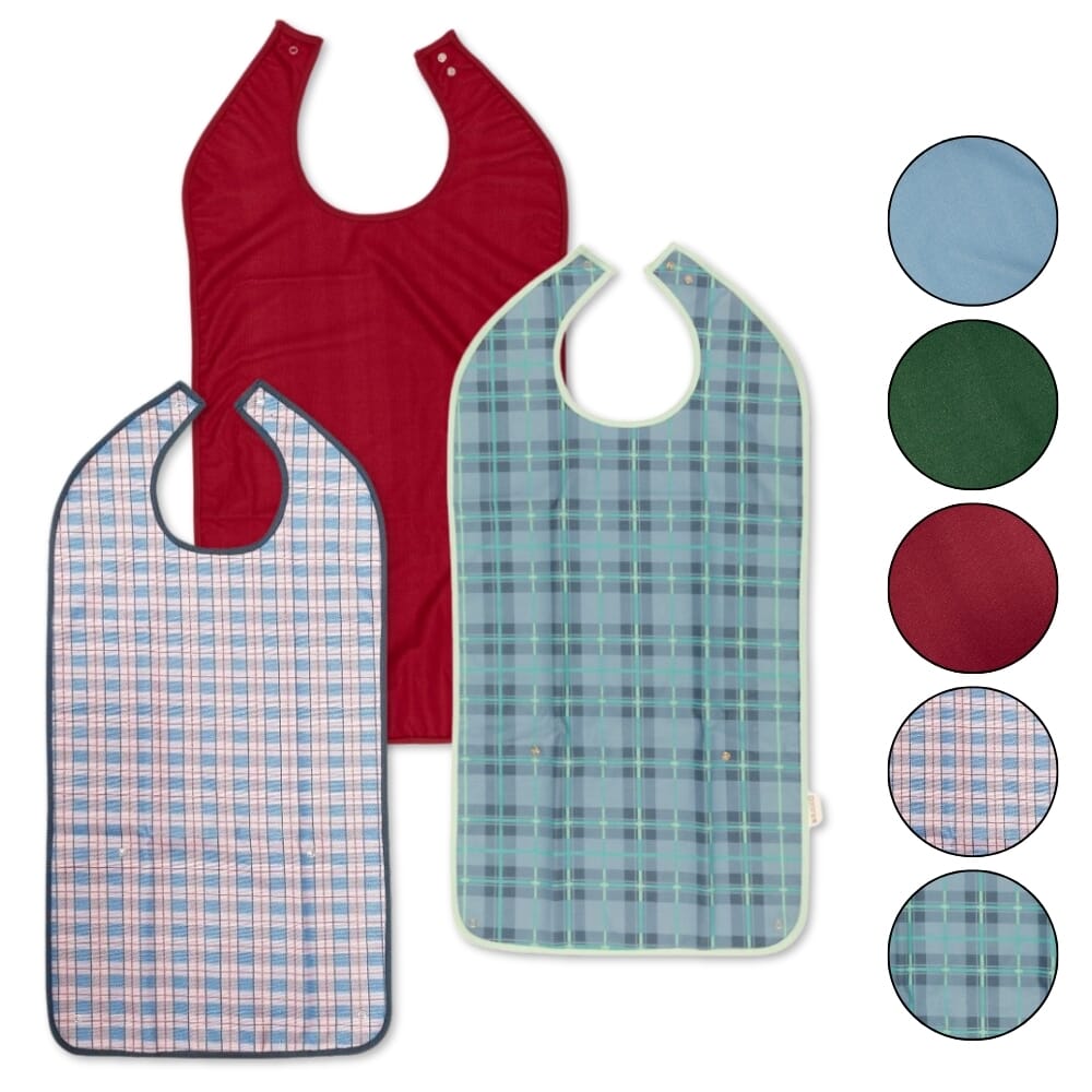 Adult Washable Bib with Crumb Tray