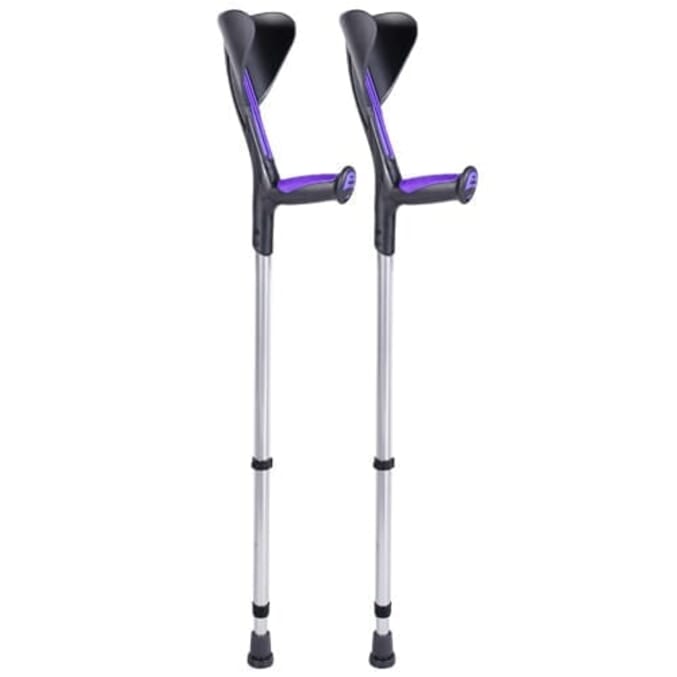 advance texture elbow crutches purple