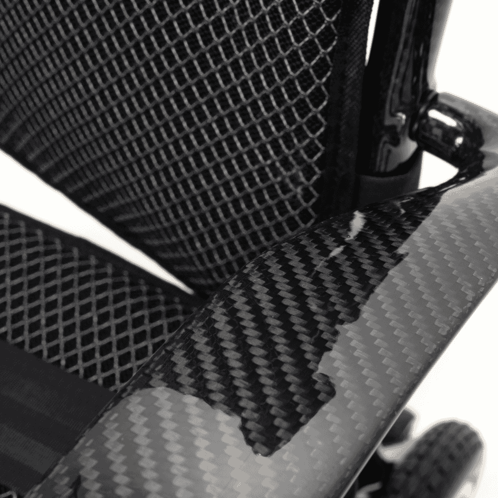 aerocarbon folding electric wheelchair armrest