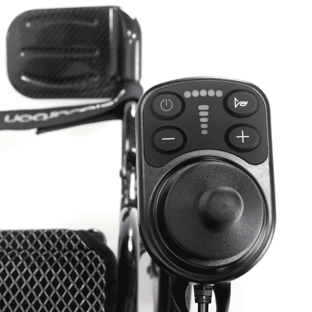 aerocarbon folding electric wheelchair controls
