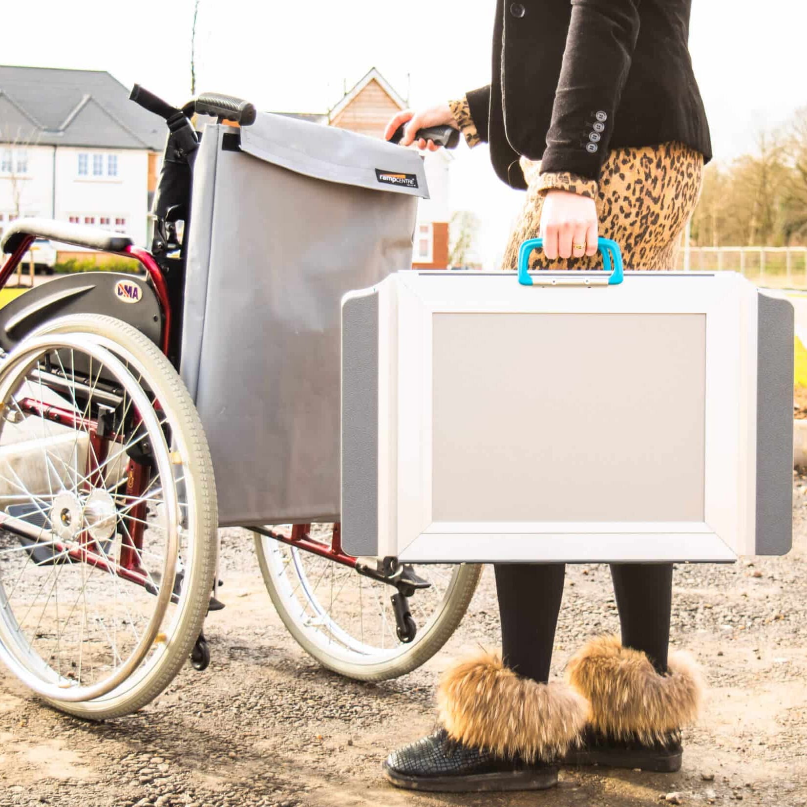 aerolight travel kerb ramp being carried