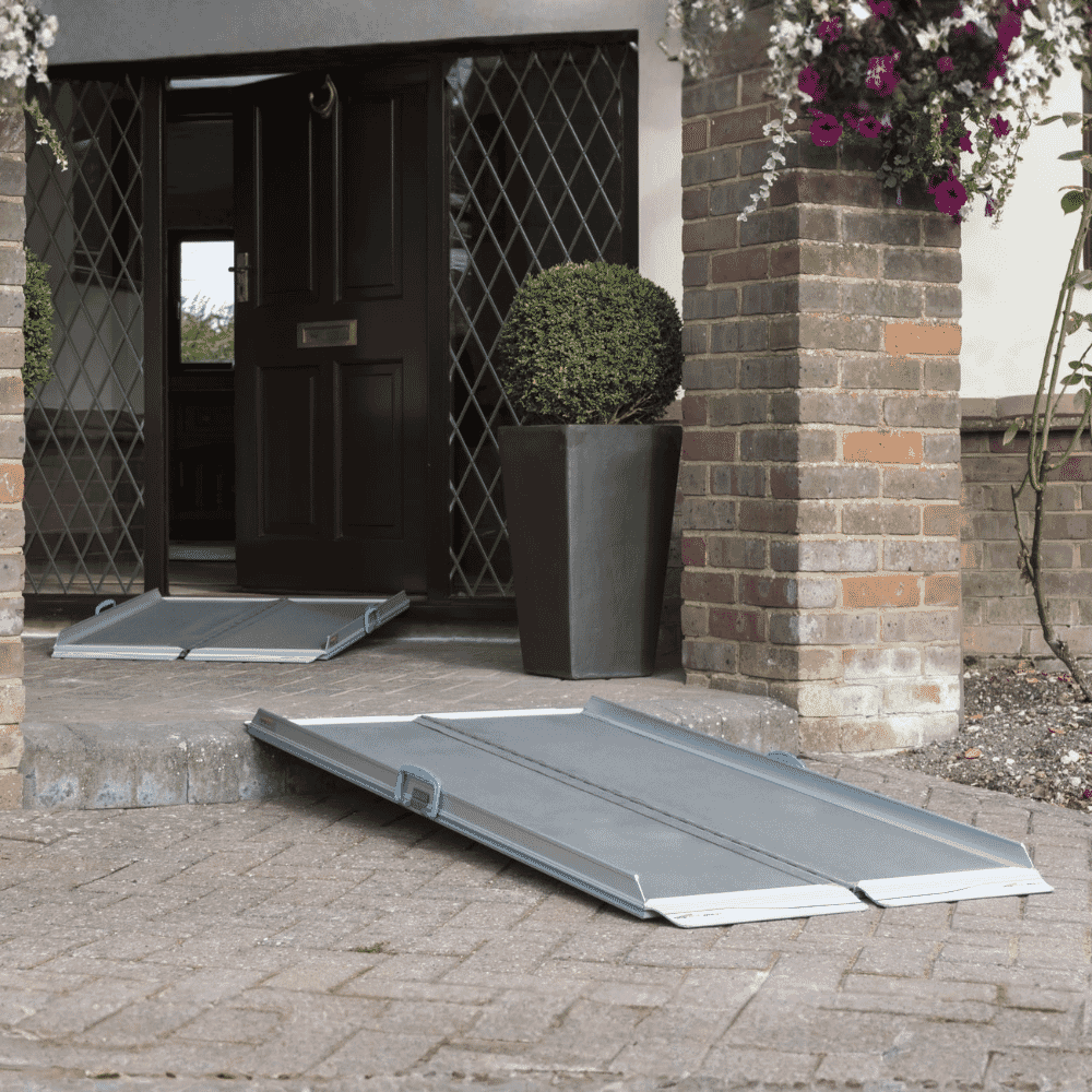 aerolight xtra portable folding wheelchair ramp lifestyle
