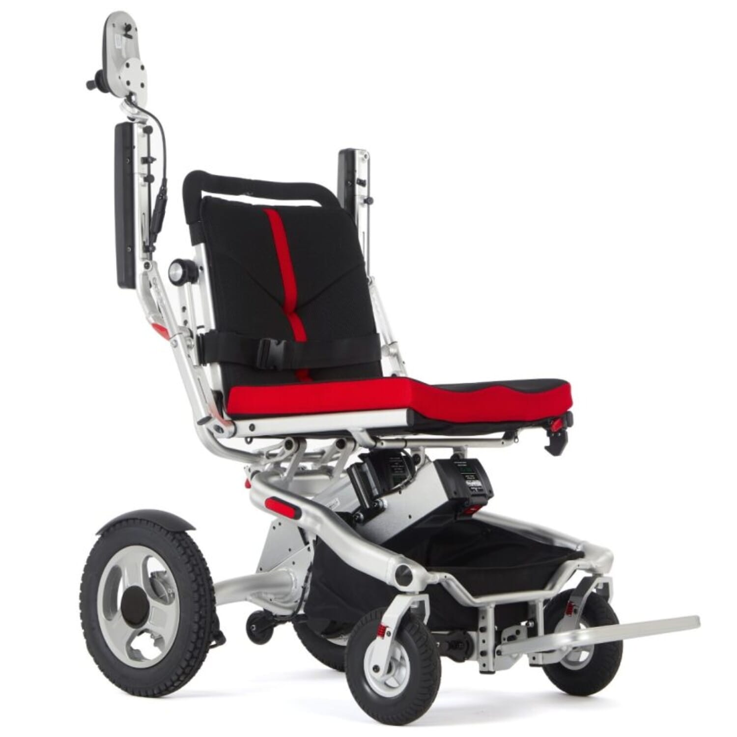 aerolite trekker folding electric wheelchair raised arms