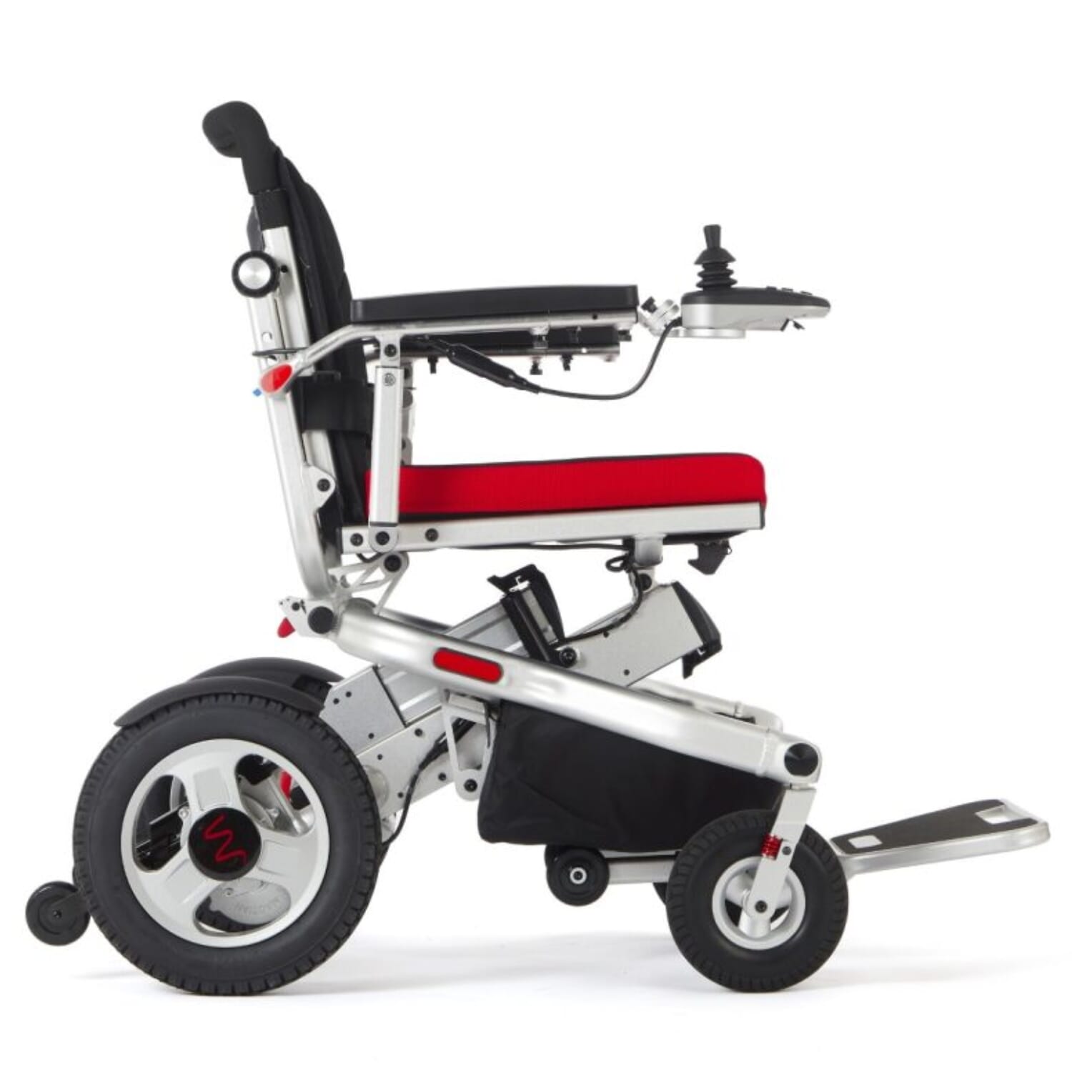 aerolite trekker folding electric wheelchair side