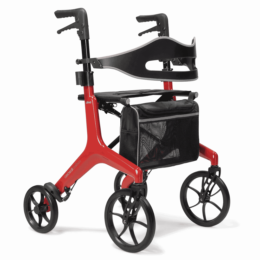 aerowalk carbon fibre rollator red