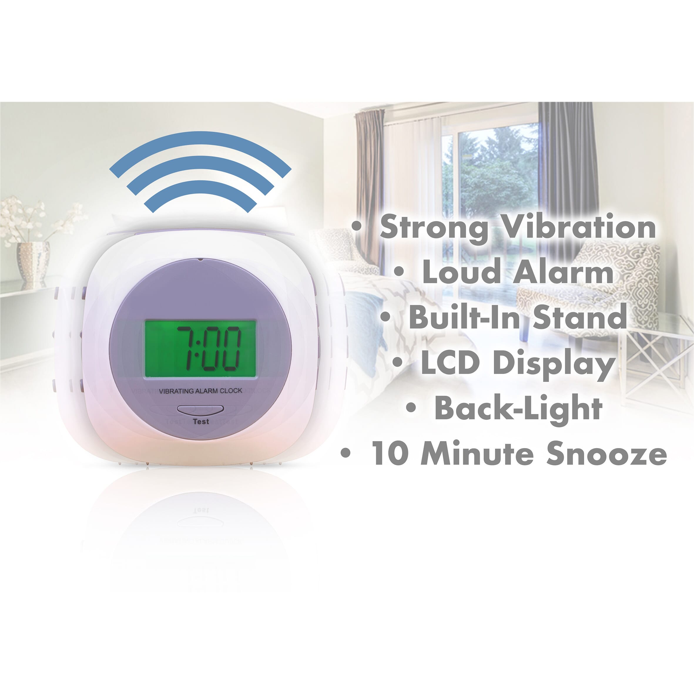 aidapt alarm clock with strong under pillow vibrating function 5