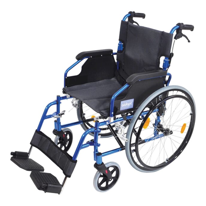 aidapt deluxe self propelled aluminium wheelchair