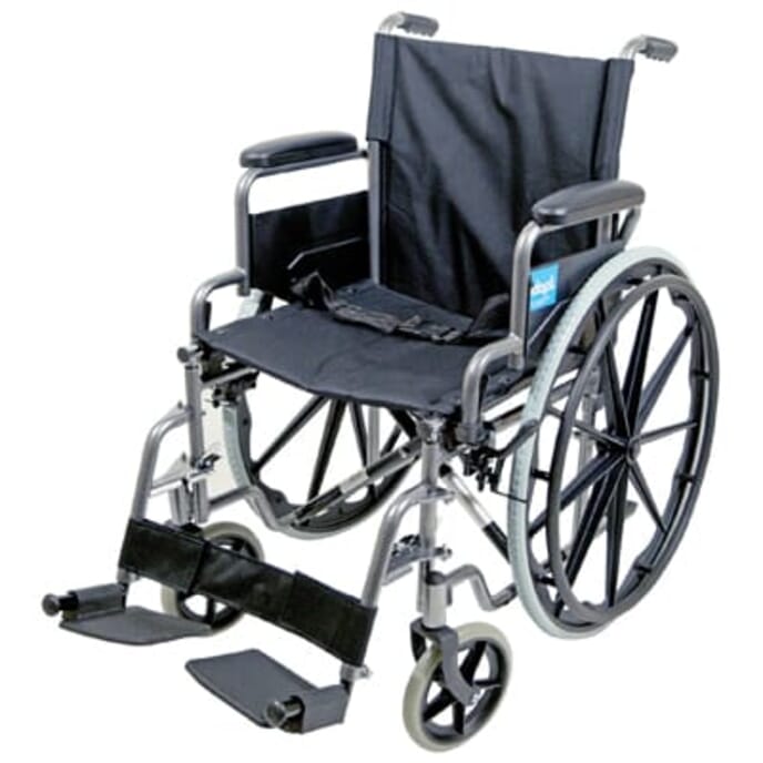 aidapt self propelled steel transit chair hammered