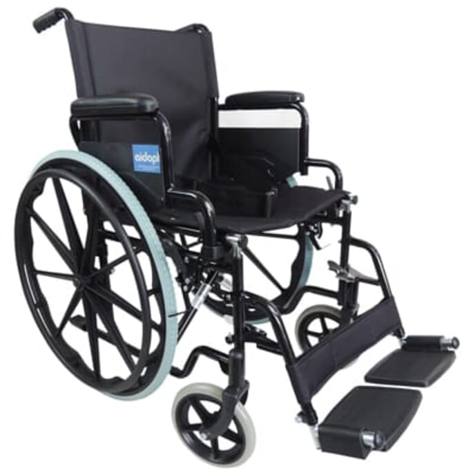 aidapt self propelled steel transit chair