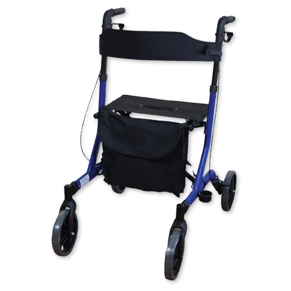 aidapt ultra lightweight folding rollator blue 1