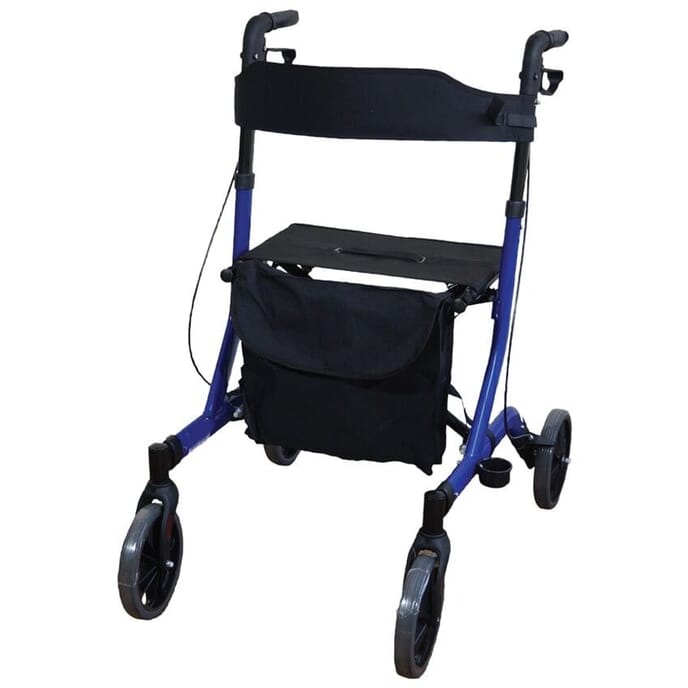 aidapt ultra lightweight folding rollator blue