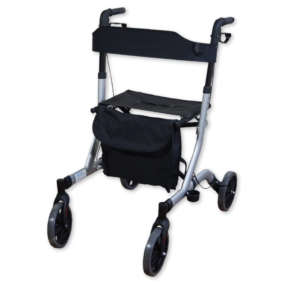 aidapt ultra lightweight folding rollator grey 1