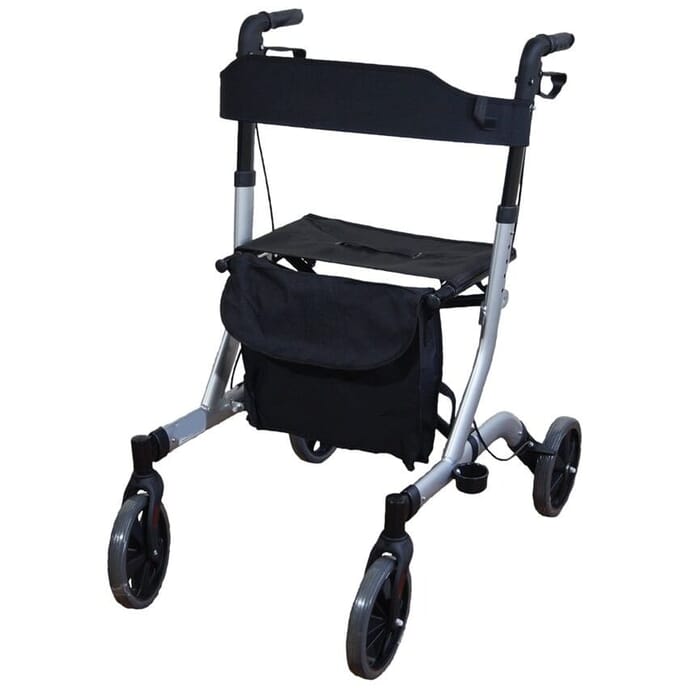 aidapt ultra lightweight folding rollator grey