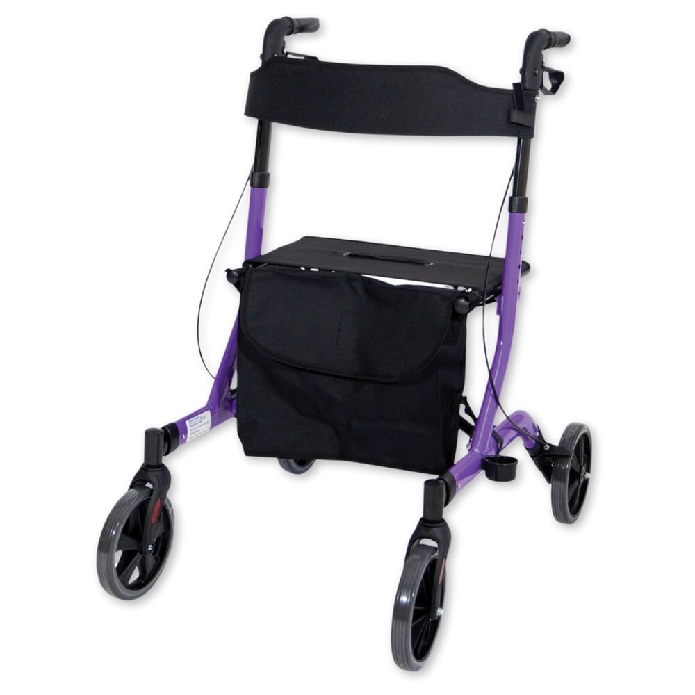 aidapt ultra lightweight folding rollator purple 1
