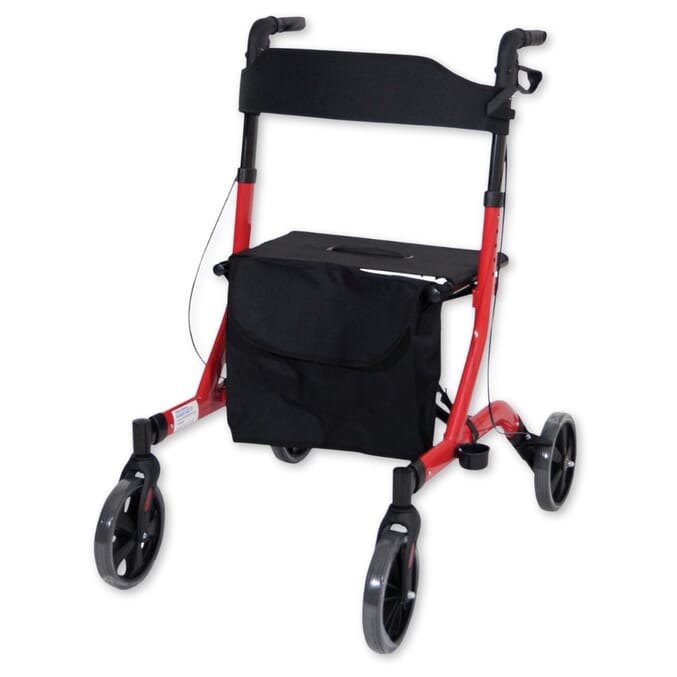 aidapt ultra lightweight folding rollator red 1