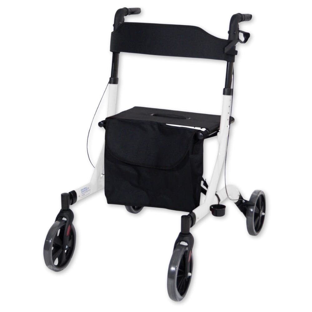 aidapt ultra lightweight folding rollator white 1