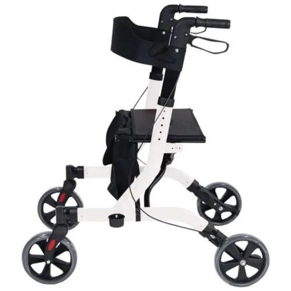aidapt ultra lightweight folding rollator white