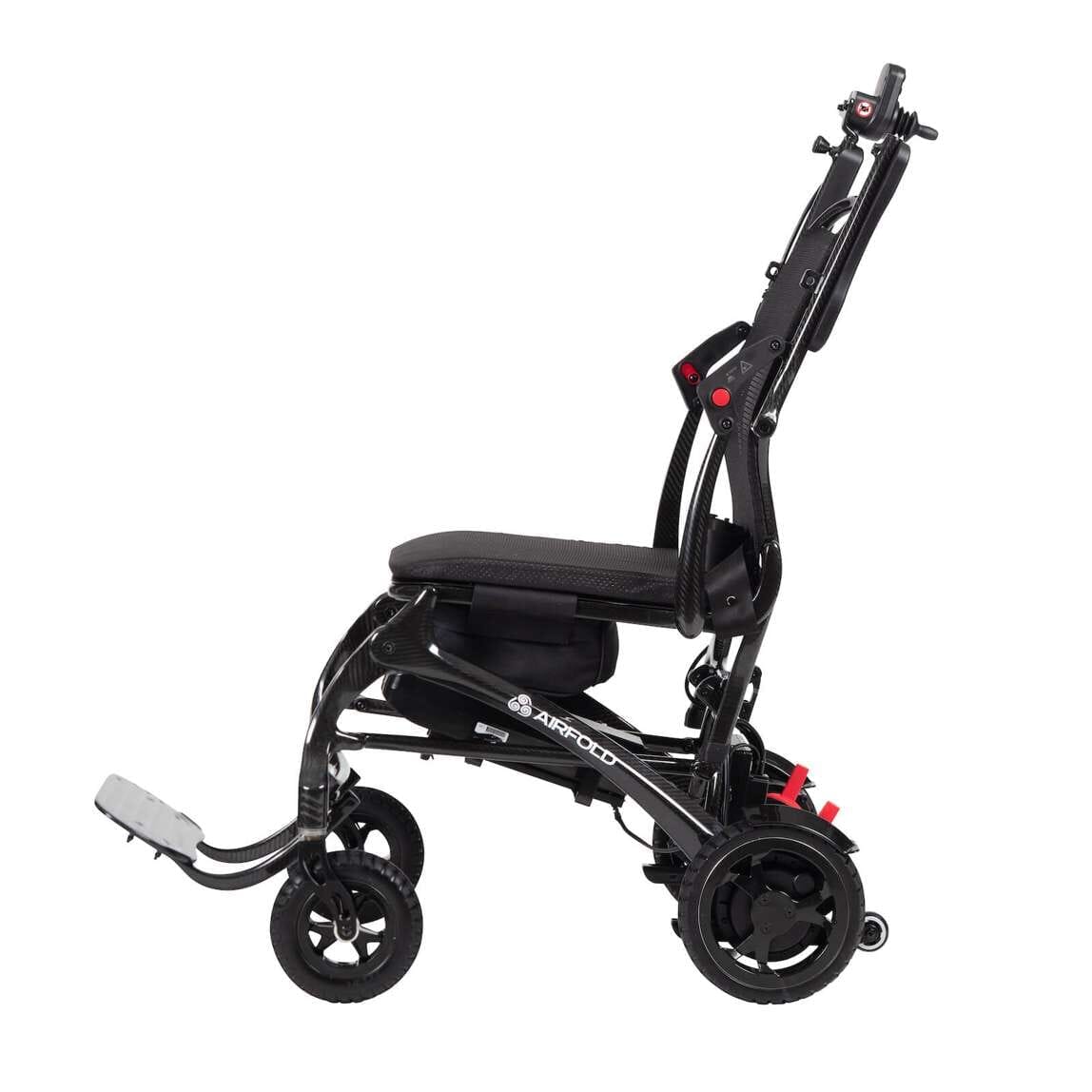 airfold carbon fibre electric wheelchair side