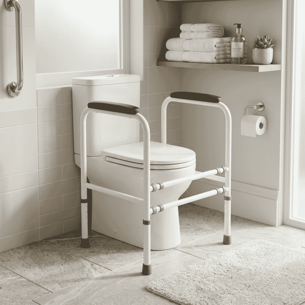 alerta adjustable toilet frame lifestyle