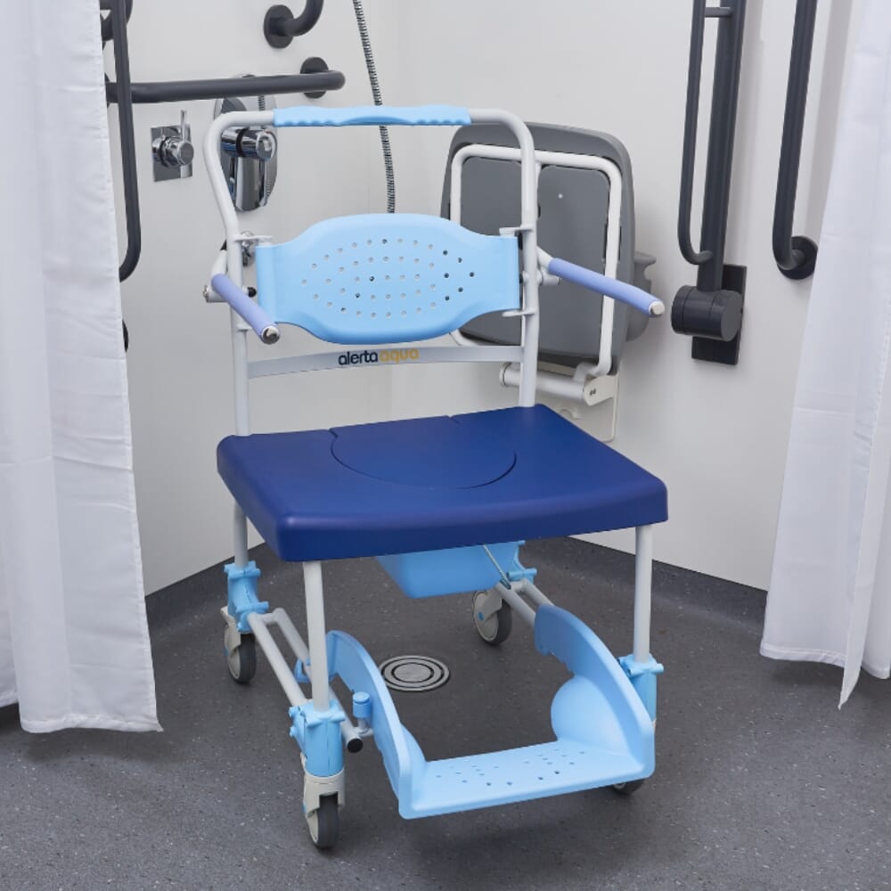 alerta aqua bariatric shower commode chair lifestyle