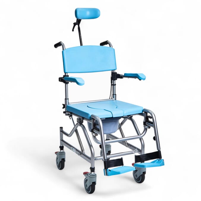 alerta aqua community tilt in space shower commode chair
