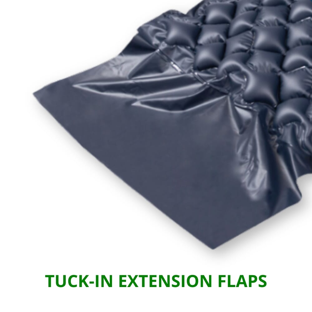 alerta bubble 2 pressure relief mattress topper tuck in extension flaps