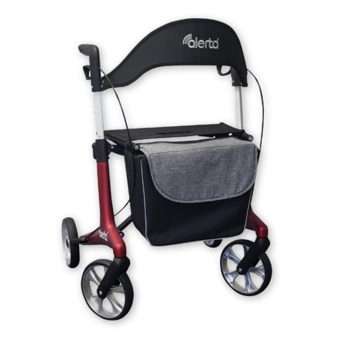 alerta carbon ultra lite rollator satin red
